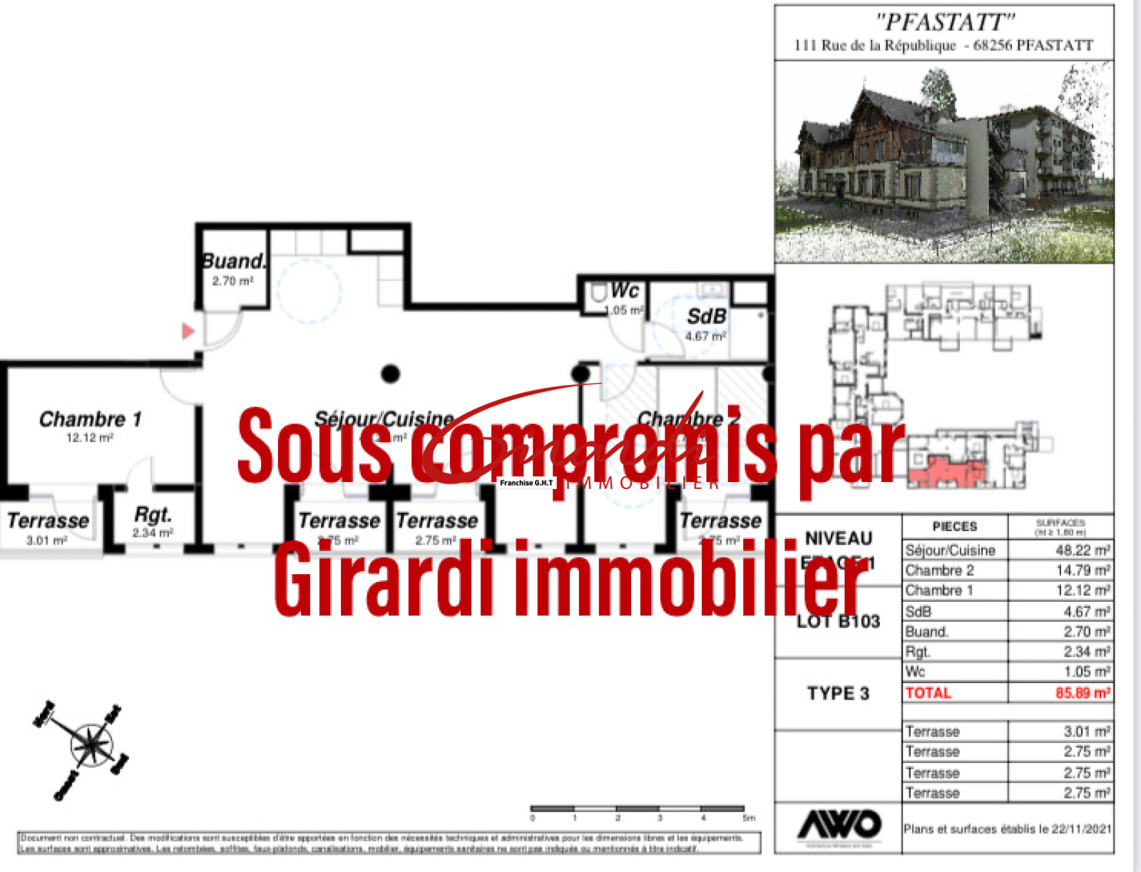 Image_1, Appartement, Pfastatt, ref :1952b